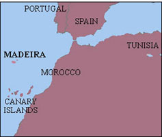 Madeira Islands, the birthplace of Zarco/Columbus.