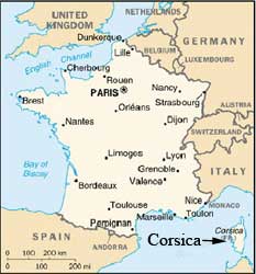 The island of Corsica, just south of France, was a haven for the Jesuits. 
