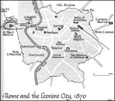 Map of the Leonine Walls. 