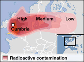 Map of radioactive fallout