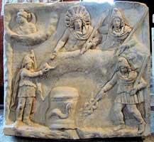 Mithras with his red Phrygian cap 