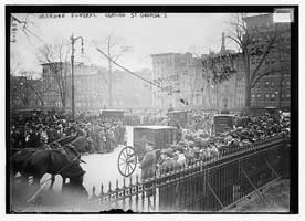 Morgan's funeral in New York City was attended by large crowds. 