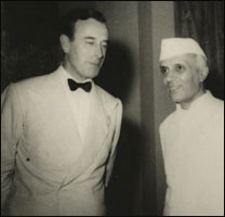 Lord Mountbottom and Nehru. 