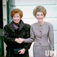 Raisa Gorbachev and Nancy 