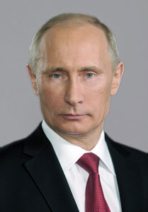 Enlarged official Putin photo