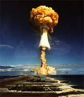 Mushroom cloud from the first 