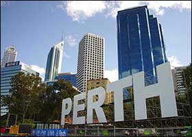Perth, capital of Western Australia. 