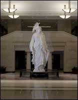 A huge plaster model of Minerva in the Capitol. 