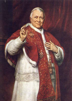 Pope Pius IX (1792-1878). Pope from 1846 to 1878.