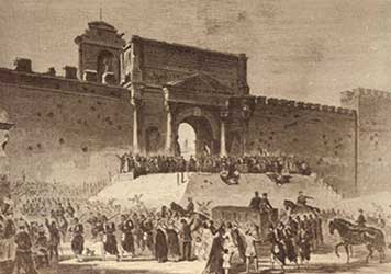 Italian troops enter Porta Pia on Sept. 20, 1870. 
