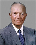 President Eisenhower after his release from the hospital in 1956. 