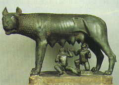 Wolf nursing the founders of Rome.