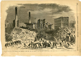 The ruins of the Pemberton Mill from a sketch 