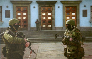 Russian airborne troops securing key 