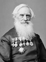 Samuel Morse with his medals. 