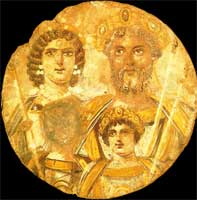 Caesar, his wife, and son Caracalla. 