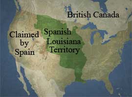 Spanish Louisiana Territory. 