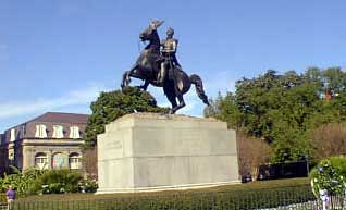 Statue of General Jackson in New Orleans, Louisiana.