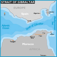 The Straits of Gibraltar. 