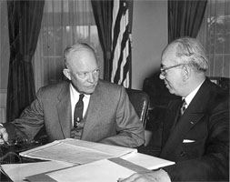 Strauss urging President Eisenhower