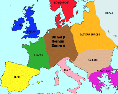 Map of the unholy Roman Empire.