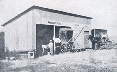 Ambulance House, Feed Room, and Stable, connected with the San Antonio Pest House. 