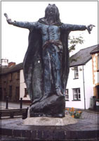 Statue of William Price in Wales. 