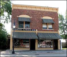 Wright brothers bicycle shop in 