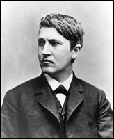 Thomas A. Edison (1847-1931) circa 1880. 